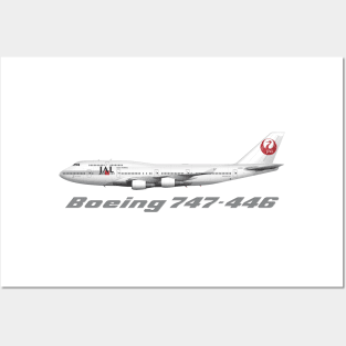 Japan Airlines 747-400 Friend Ship Tee Shirt Version  V1 Posters and Art